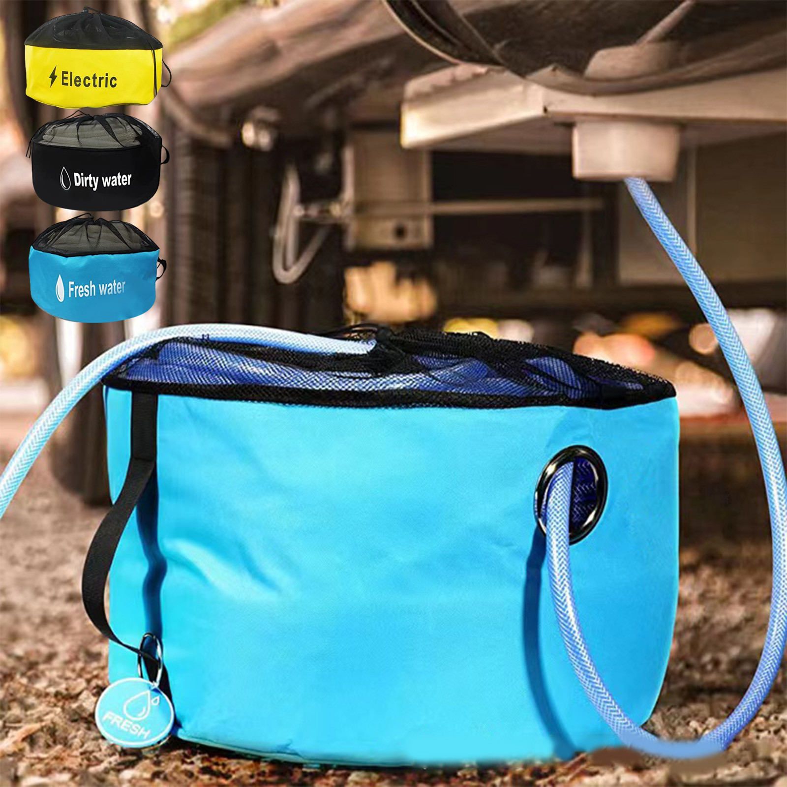 Hot Deal, RV Hose Storage Bag, Sewer Hose Organizer for Camping Equipment/Water Line Accessories Big Discount | Oxford Cloth, Black, Angeler